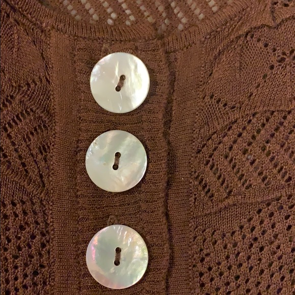 Free People-Knit Crop Top with Pearl Stone Buttons - Picture 5 of 6